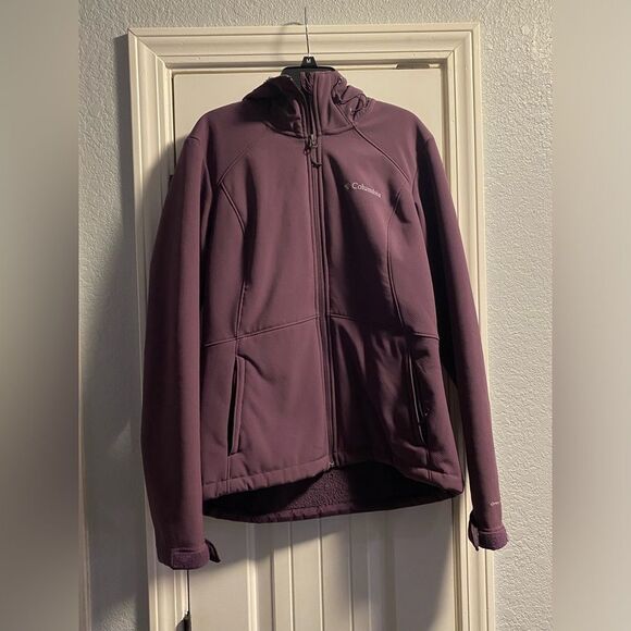 Columbia Omni Wind Breathable Soft Shell Girls Purple Jacket size large